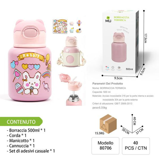 BORRACCIATERMICA 500ML ROSA