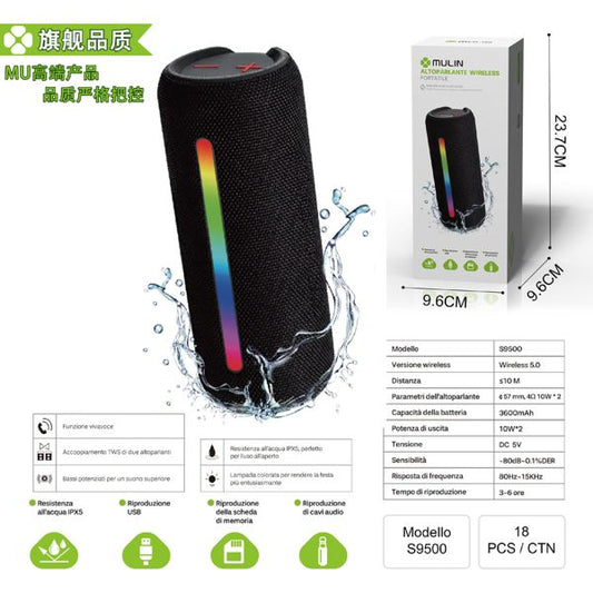 ALTOPARLANTE WIRELESS PORTATILE NERO