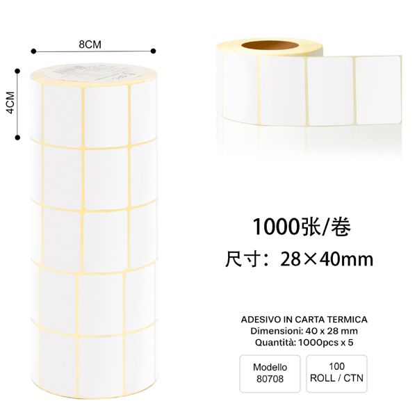 CARTA ADESIVE MISURA:18*40MM 1000/PZ
