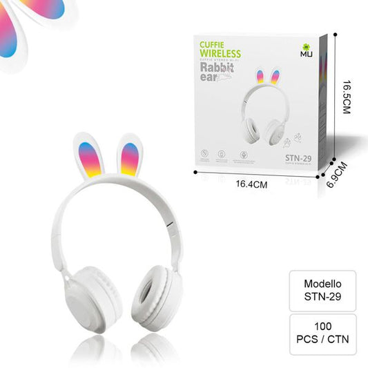 MU CUFFIE WIRELESS RABBIT EAR WHITE