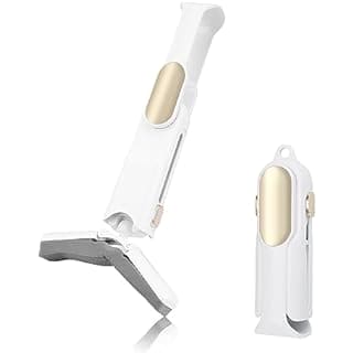 m Mu Mini mocio portatile Pulizia Mini Mop Wringer Mini Mop Set per scrivania finestra auto bagno cucina (1 maniglia di spremitura + 2 testa Mop)