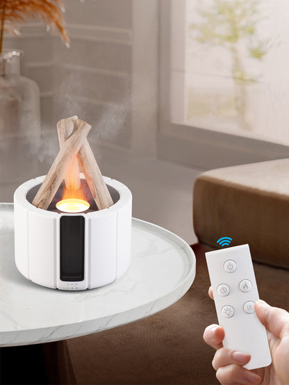 Aromadiffusor, Luftbefeuchter, ätherische Öle, Aromatherapie, Lagerfeuer, mit Fernbedienung und Timer 