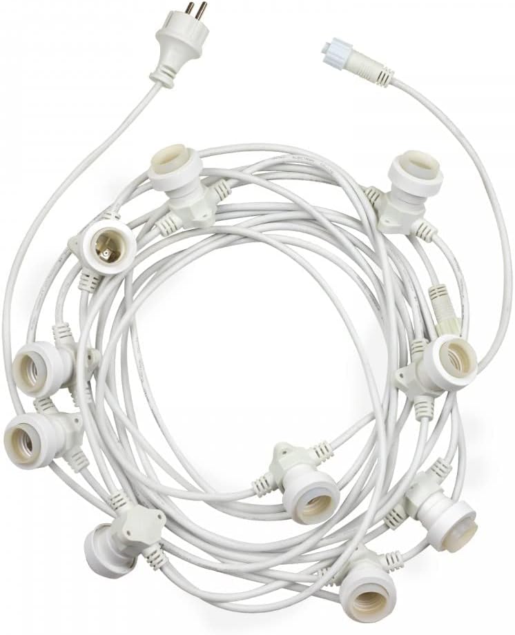 MU Catena Luminosa per Esterno Impermeabile 10 Metri Incluse Lampadine LED E27 (CAT10 O B/N (L)) *OFFERTA MULTIPACK*