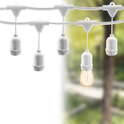 MU Catena Luminosa Esterno Impermeabile 10M Incluse Lampadine LED E27 Versione Verticale (CAT10 V B/N (L)) *OFFERTA MULTIPACK*