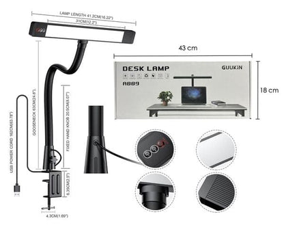 Lampada da Scrivania Tavolo Desk Lamp LED Dimmerabile Touch Control Braccio Flessibile con Telecomando Incluso