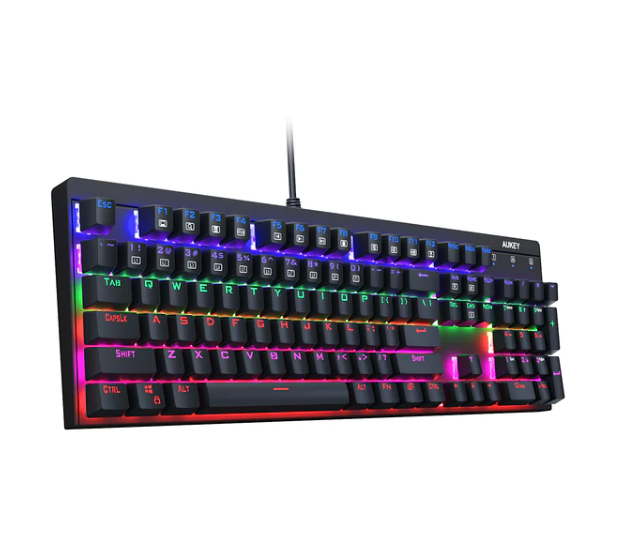 Aukey KM-G6 Mechanical Gaming Keyboard RGB Backlit Keys Blue Switch - Italian Layout 