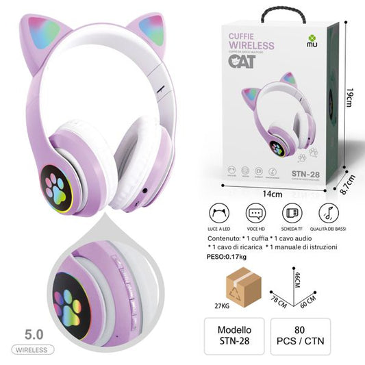 MU CUFFIE WIRELESS CAT EAR VIOLA