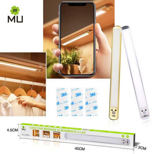 BL-SO-555 LUCE CON SENSORE DI MOVIMENTO A LED 50 LUMEN ORO E ARGENTO
