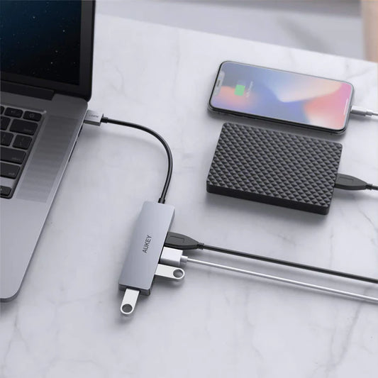 Aukey CB-H36 4 Port USB 3.0 Hub USB Splitter Power Strip Power Strip