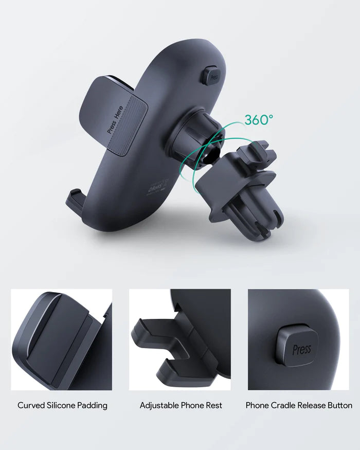 Aukey HD-C58 Supporto Porta Telefono Cellulare per Auto 360 Gradi Bocchette Aria - Nuova Versione Aggiornata