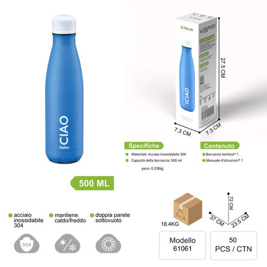 MU 61061 BOTTIGLIA ISOLATA SOTTOVUOTO 500ML