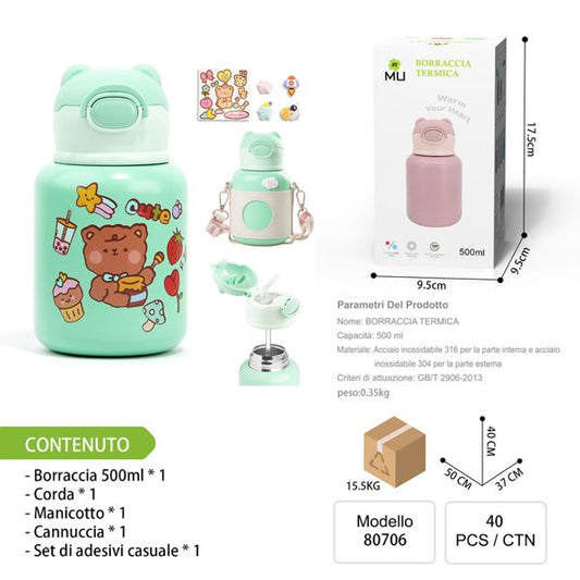 BORRACCIATERMICA 500ML VERDE