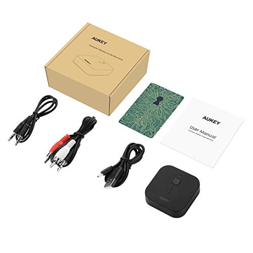 Aukey BR-C1 Bluetooth 5.0 Receiver Portable Wireless Audio Receiver for Car, Stereo, Audio Systems