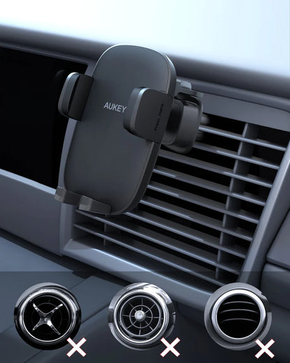 Aukey HD-C58 Supporto Porta Telefono Cellulare per Auto 360 Gradi Bocchette Aria - Nuova Versione Aggiornata