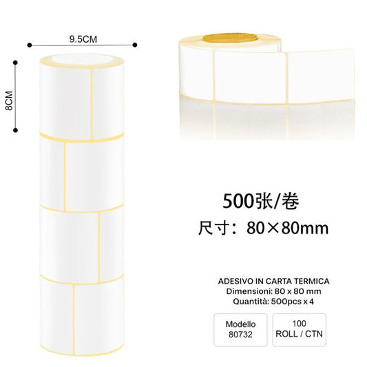 CARTA ADESIVE MISURA:80*80MM 500/PZ
