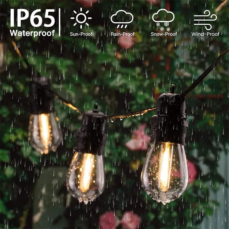 MU Catena Luminosa per Esterno Impermeabile 10 Metri (CAT10 O B/N) - Senza Lampadine *OFFERTA MULTIPACK*