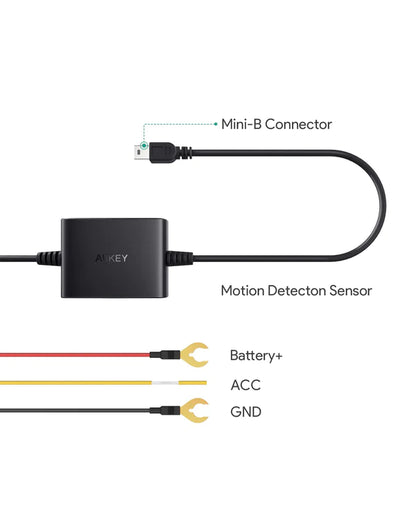 Aukey PM-YY Dash Cam Hardwire Kit, Car Charger Kit for Dash Cam 