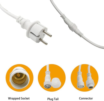 MU Catena Luminosa Esterno Impermeabile 10M Incluse Lampadine LED E27 Versione Verticale (CAT10 V B/N (L)) *OFFERTA MULTIPACK*