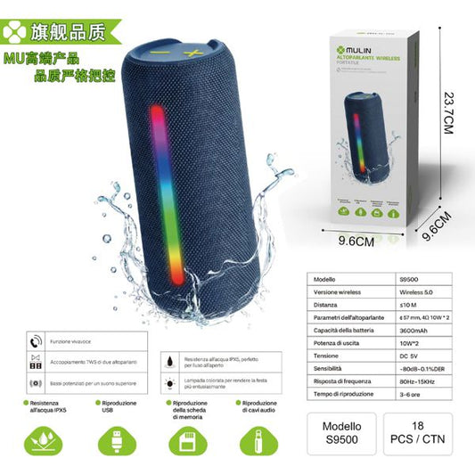 S9500ALTOPARLANTE WIRELESS PORTATILE BLU