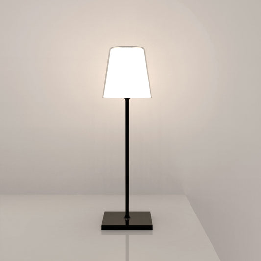 Palmina Lampada 710 NERO Touch Cordless - Lampada LED RGB interno e esterno, ABS+metallo, Ricaricabile USB, Portatile, Testa staccabile, 2600mAh, Lungo Durata, RGB luce fredda e calda