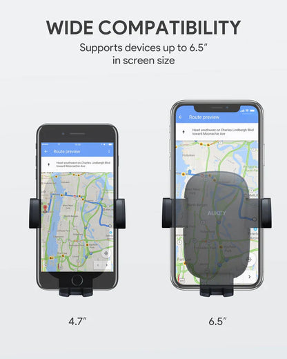 Aukey HD-C58 Supporto Porta Telefono Cellulare per Auto 360 Gradi Bocchette Aria - Nuova Versione Aggiornata