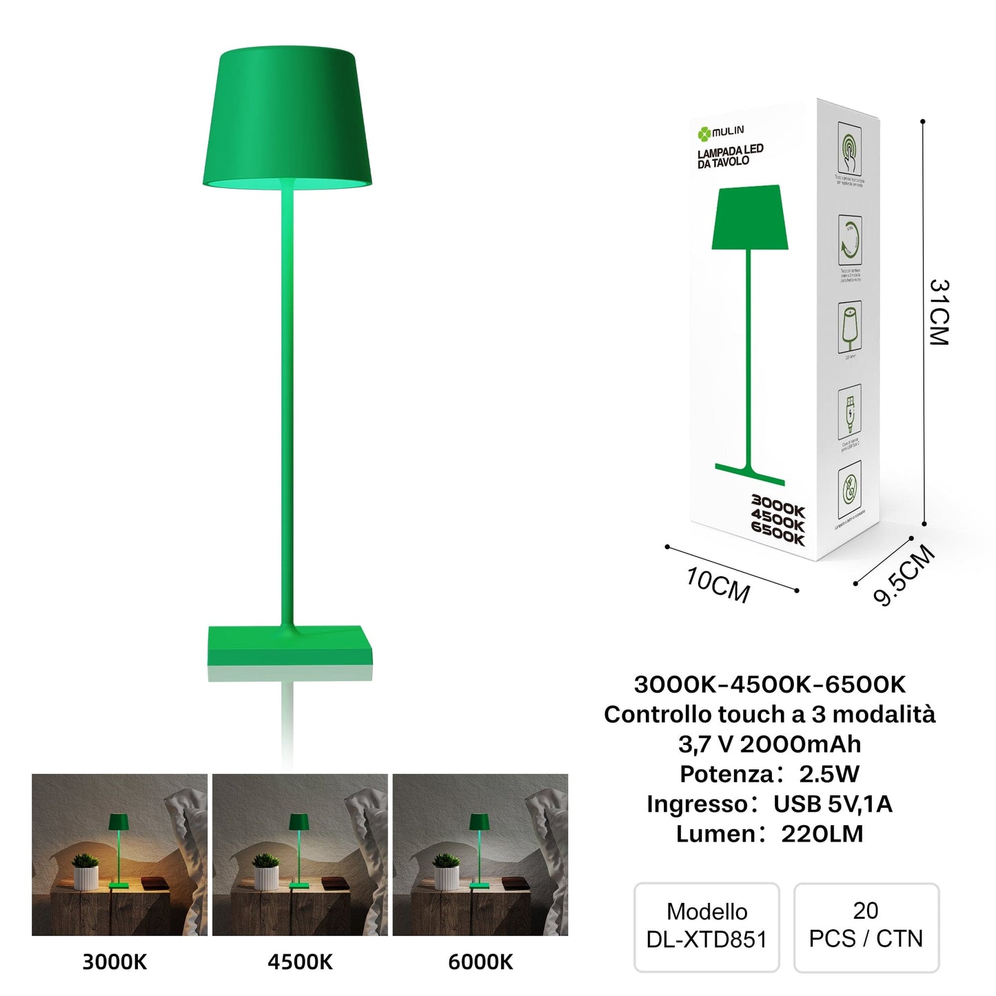 LAMPADA LED DA TAVOLO DL-XTD851