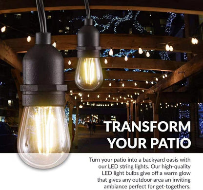MU Catena Luminosa Esterno Impermeabile 10M Incluse Lampadine LED E27 Versione Verticale (CAT10 V B/N (L)) *OFFERTA MULTIPACK*