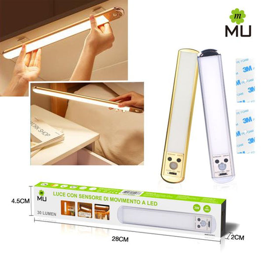 BL-SO-333 LUCE CON SENSORE DMOVIMENTO A LED 3OLUMEN ORO E ARGENTO