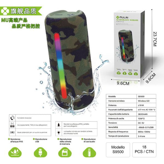 S9500ALTOPARLANTE WIRELESS PORTATILE-MIMETICO