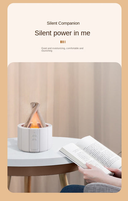 Aromadiffusor, Luftbefeuchter, ätherische Öle, Aromatherapie, Lagerfeuer, mit Fernbedienung und Timer 