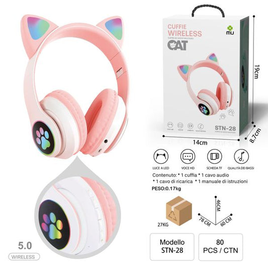 MU CUFFIE WIRELESS RABBIT EAR PINK