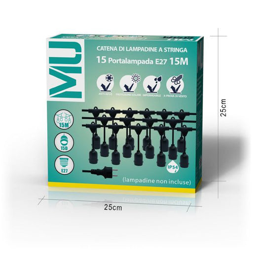 MU 15M15PORTALAMPADA VERTICALE NERO