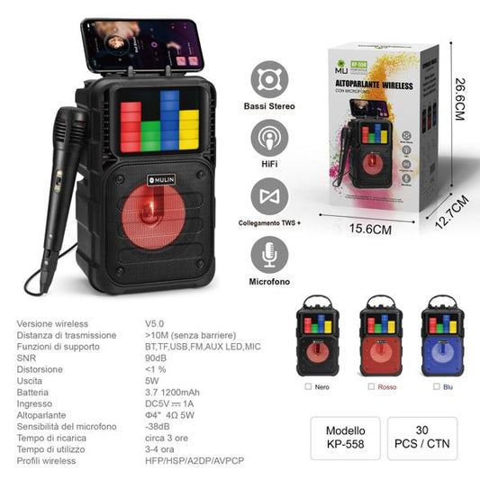 MU KP-558 ALTOPARLANTE WIRELESS
