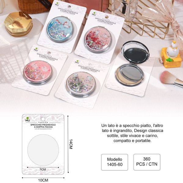 MU 1405-60 SPECCHIO PIEGHEVOLE ADOPPIA FACCIA
