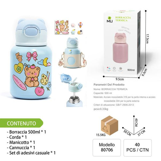 BORRACCIA TERMICA 500ML BLU