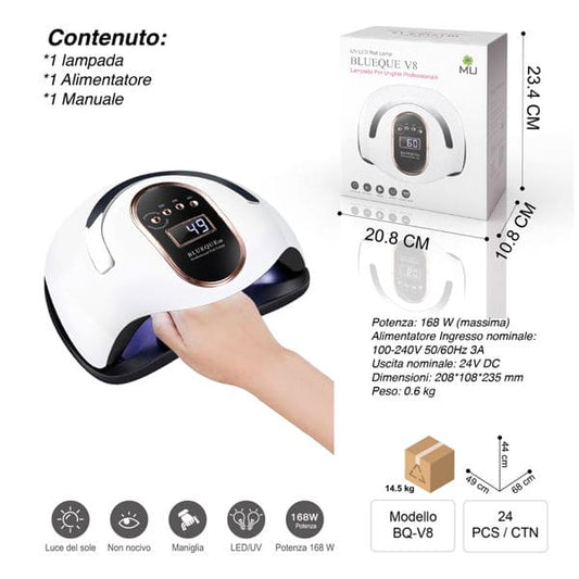 148W UV LED NAIL LAMP BLUEQUE V8