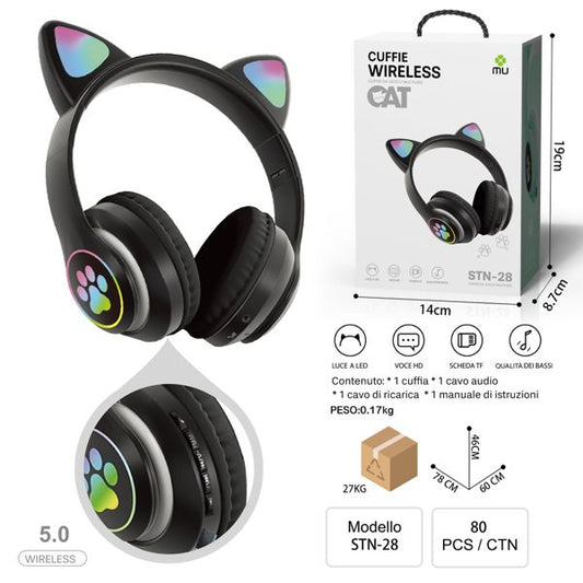 MU CUFFIE WIRELESS RABBIT EAR NERO
