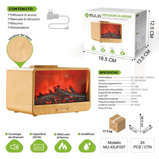 MU-XXJF007 DIFFUSORE DI AROMI 250ML BEIGE