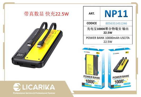 POWER BANK 10000mAh USCITA22.5W