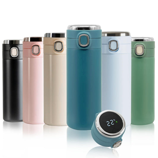 m MU Thermoflasche mit LED-Touchscreen zum Temperieren von 400 ml aus Edelstahl