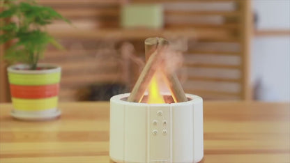 Aromadiffusor, Luftbefeuchter, ätherische Öle, Aromatherapie, Lagerfeuer, mit Fernbedienung und Timer 