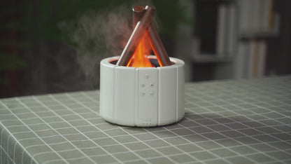 Aromadiffusor, Luftbefeuchter, ätherische Öle, Aromatherapie, Lagerfeuer, mit Fernbedienung und Timer 