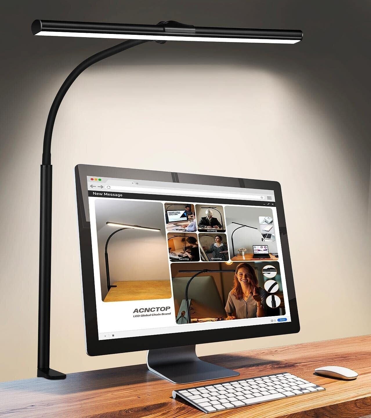 Lampada da Scrivania Tavolo Desk Lamp LED Dimmerabile Touch Control Braccio Flessibile con Telecomando Incluso