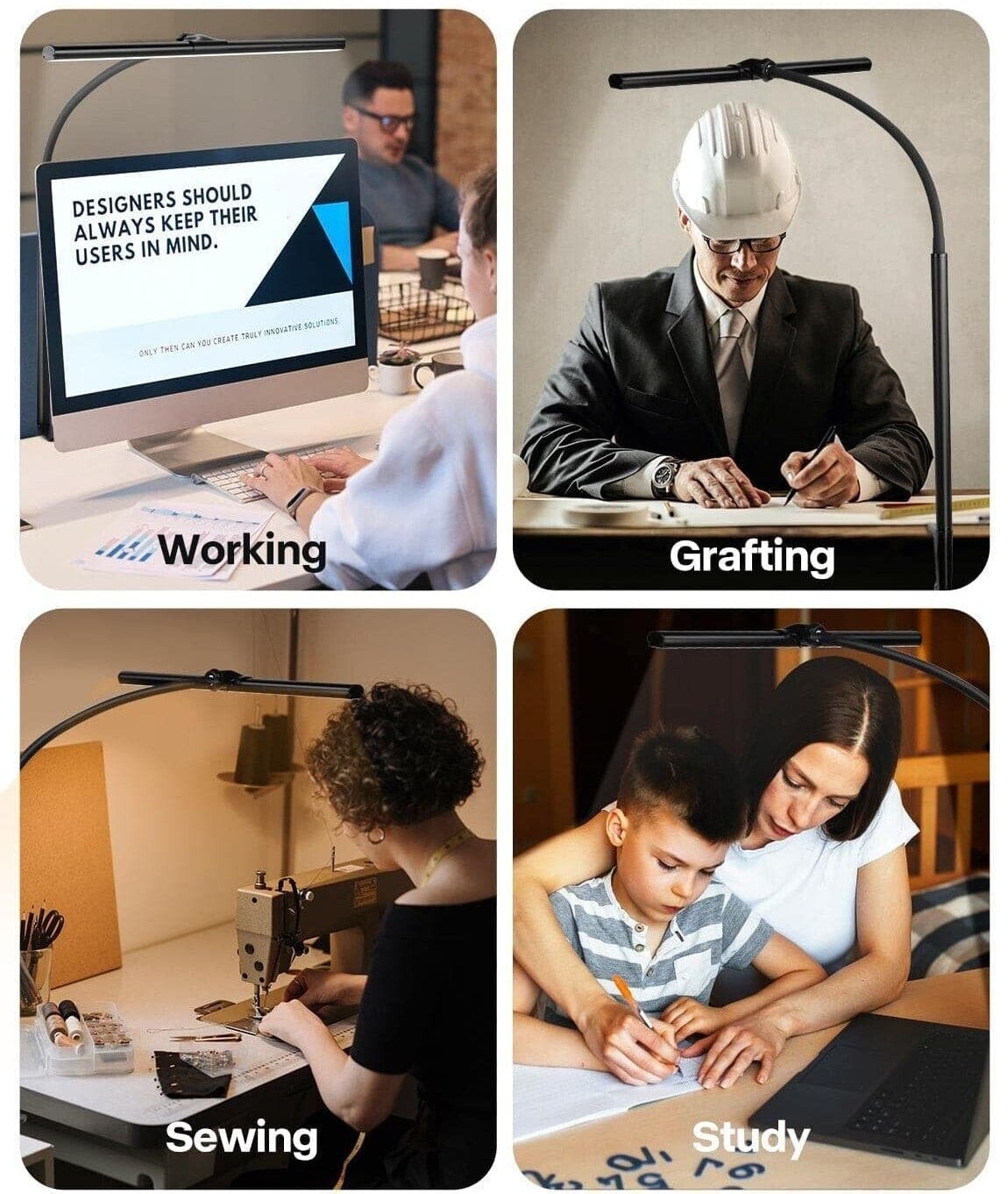 Lampada da Scrivania Tavolo Desk Lamp LED Dimmerabile Touch Control Braccio Flessibile con Telecomando Incluso