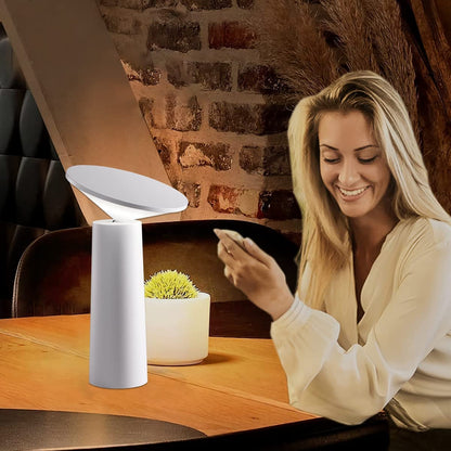 Lampada da Tavolo Senza Fili Ricaricabile USB, Lampada da Scrivania LED Dimmerabile avec Batteria, 3 Colore di Luce, Lampade da Comodino, Per Interno/Esterni, Ristorante,Studio,  [Classe di efficienza energetica A]