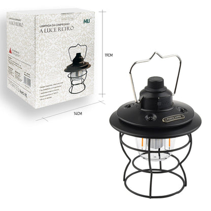 Lampada da Campeggio Ricaricabile Portatile a Luce Retrò 2700-6500K 4W Batteria al litio 18650 2000mAh (XQ-Y01)