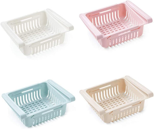 4 pcs Fridge Organizer Drawers, Space Saver, Fridge Tidy, Food Shelf, Storage Baskets…Discount 