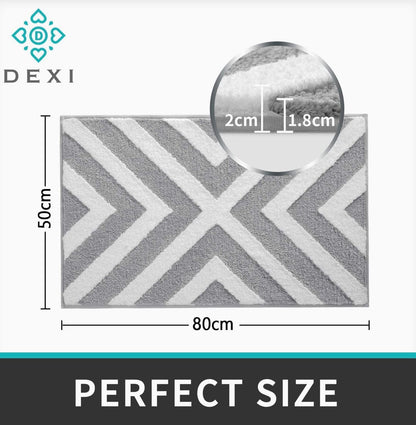 Non-Slip Soft Bath Mat，Light Gray
