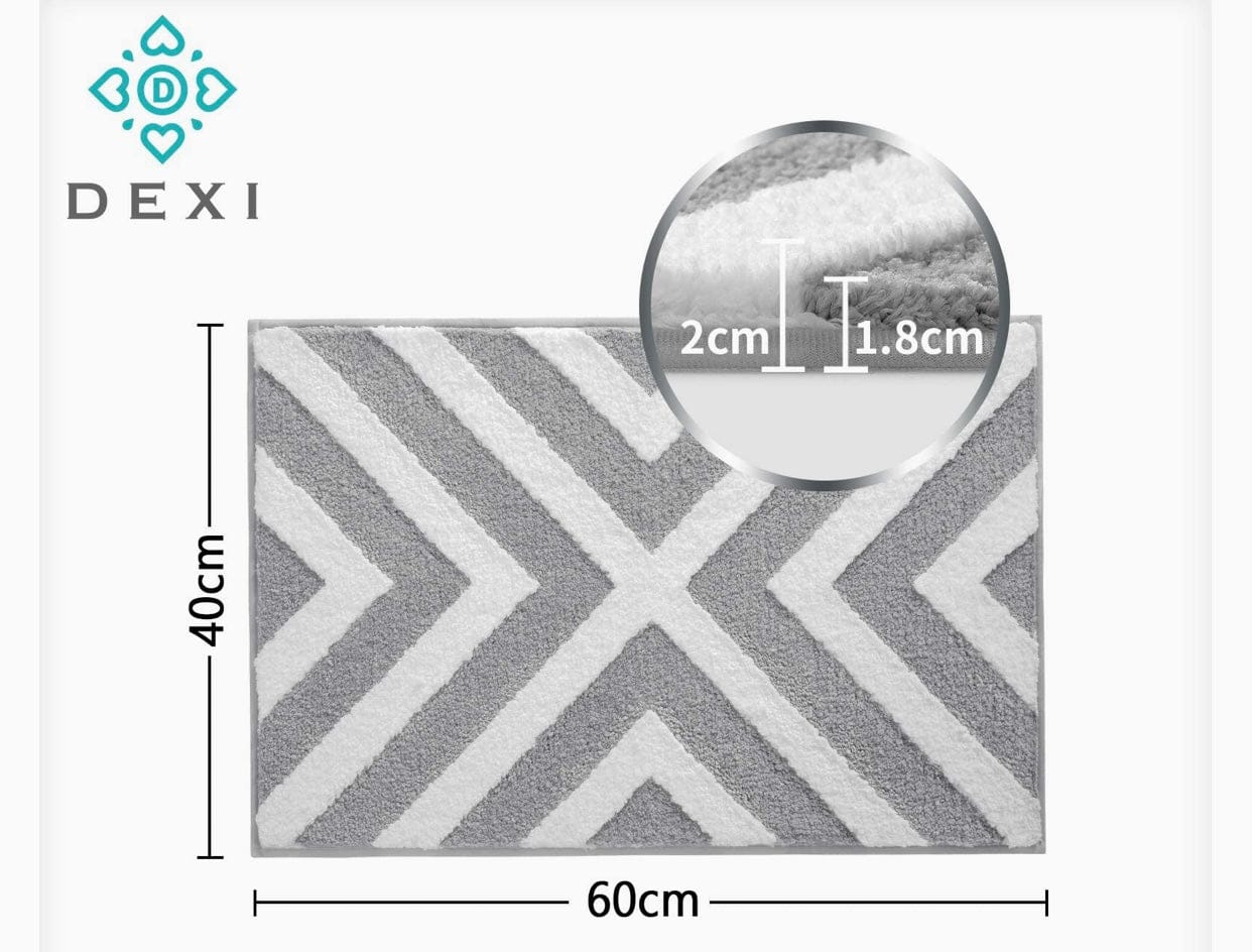 Non-Slip Soft Bath Mat，Light Gray