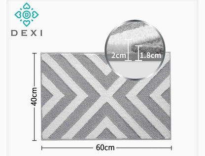 Non-Slip Soft Bath Mat，Light Gray